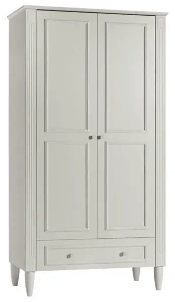 Dvoudveřová šatní skříň s osvětlením esme - šedá