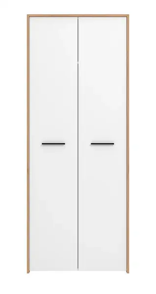 Dvoudveřová šatní skříň geralt - bílá/dub artisan