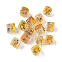 Baking Painted Handmade Gold Sand Lampwork Beads