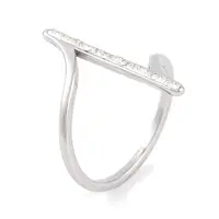 304 Stainless Steel Thin Curve Finger Ring for Women