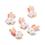 Opaque Resin Star with Cloud Pendants