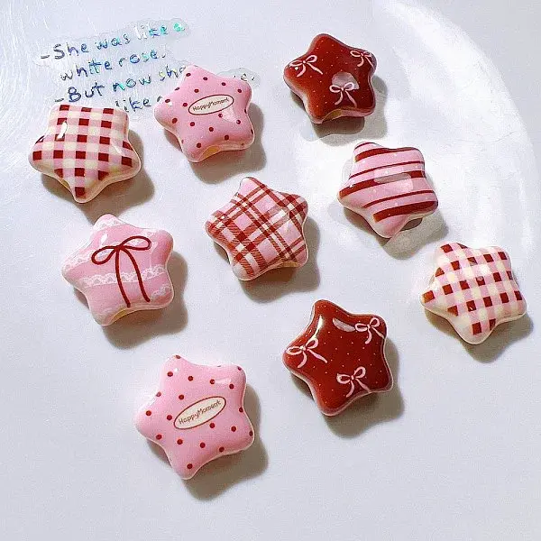 Printed Opaque Acrylic Beads