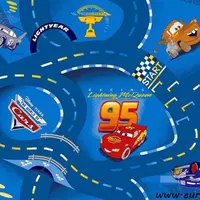 Cars koberec the world of cars blue - detský koberec the world of cars
