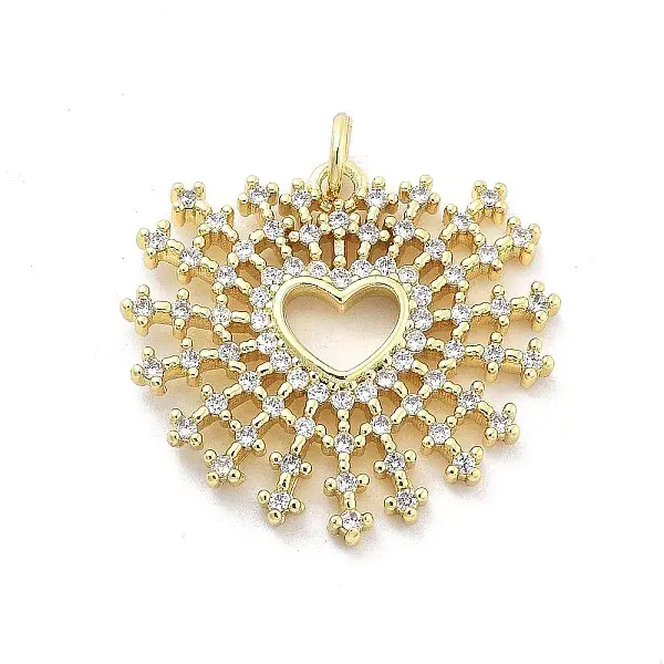 Brass Micro Pave Cubic Zirconia Pendants