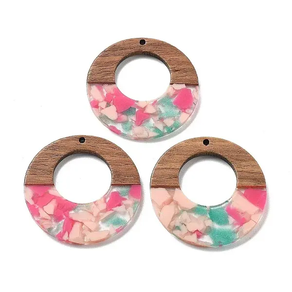 Resin and Walnut Pendants