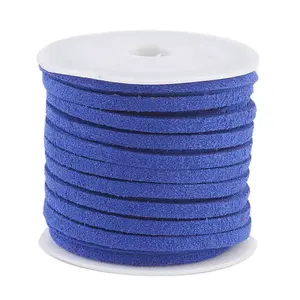 3x1.5mm Blue Flat Faux Suede Cord