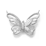 925 Sterling Silver Pave Clear Cubic Zirconia Pendants