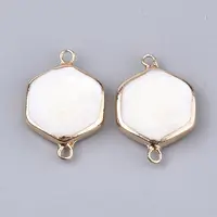 Electroplate Freshwater Shell Links connectors