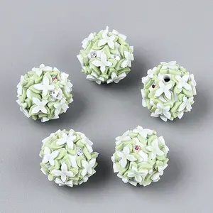 Handmade Polymer Clay Rhinestone and Resin Beads