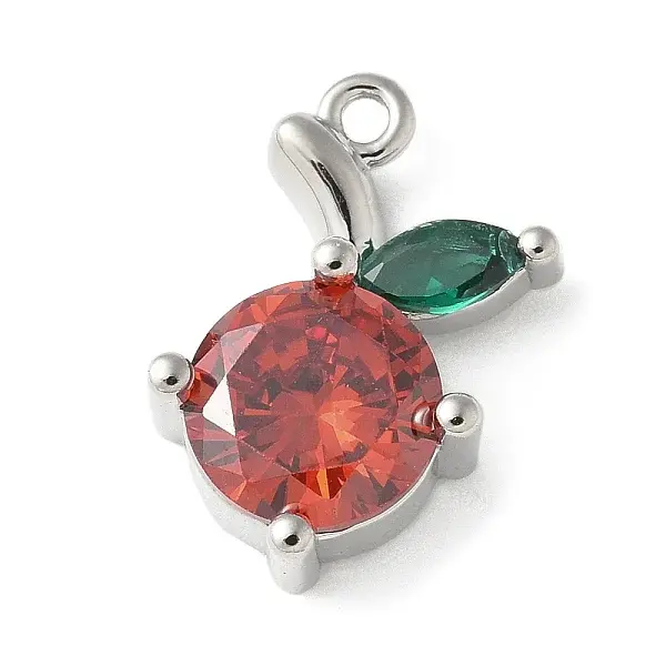 Brass Micro Pave Cubic Zirconia Pendants