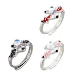 3pcs 3 color Acrylic Beaded Bat Adjustable Rings