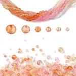 6 Styles Gradient Color Transparent Painted Glass Beads Strands