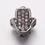 Brass Cubic Zirconia Beads