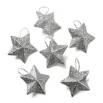 Plastic Glitter Star Pendant Decorations