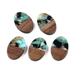 Transparent Resin and Walnut Wood Pendants