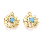 Brass Micro Pave Cubic Zirconia Charms