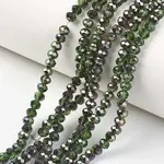 Electroplate Transparent Glass Beads Strands