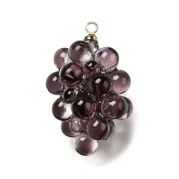 Grape Brass Acrylic Pendants