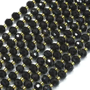 Natural Dyed & Heated Black Agate Beads Strands