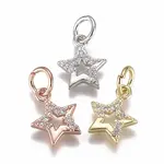 Brass Micro Pave Cubic Zirconia Charms