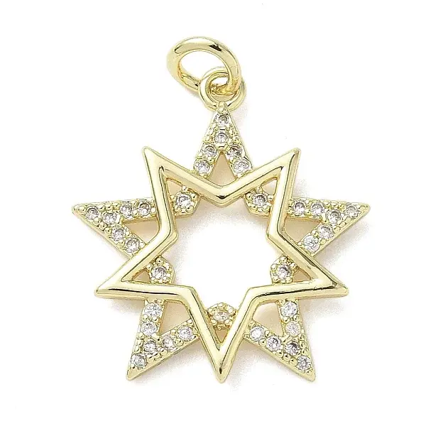 Brass Micro Pave Cubic Zirconia Pendants