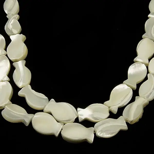 Natural White Shell Beads Strands
