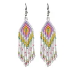 Boho 304 Stainless Steel with Glass Dangle Stud Earring