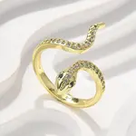 Brass Micro Pave Cubic Zirconia Cuff Rings for Women