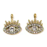 304 Stainless Steel Micro Pave Cubic Zirconia Charms