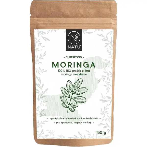 NATU Moringa BIO prášek v BIO kvalitě 130 g
