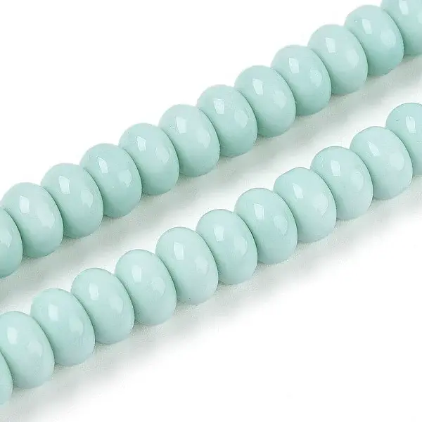 Opaque Spray Painted Glass Beads