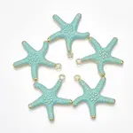 Spray Painted Alloy Pendants