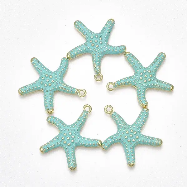 Spray Painted Alloy Pendants