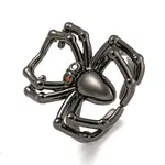 Rack Plating Brass Micro Pave Cubic Zirconia Spider Open Cuff Rings for Women