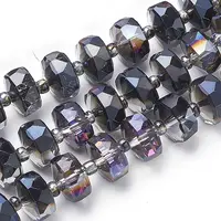 Electroplat Glass Beads Strands