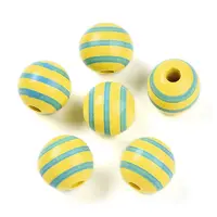 Easter Theme Printed Wood Beads