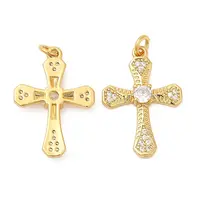 Brass Micro Pave Cubic Zirconia Pendants