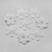 6-Petal Transparent Acrylic Bead Caps