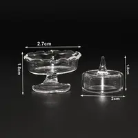 Mini Glass Cake Tray with Lid