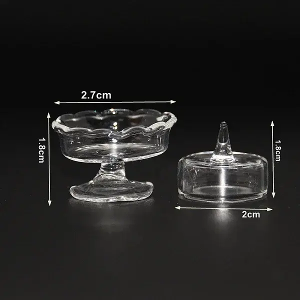 Mini Glass Cake Tray with Lid