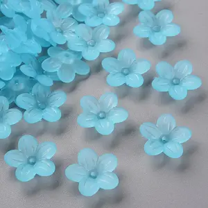 Frosted Acrylic Bead Caps