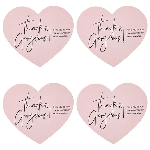 1 Bag Coated Paper Thank You Greeting Card