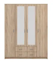 Kombinovaná skříň se zrcadlem 4d nerea - dub sonoma