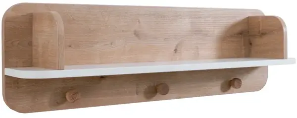 Dětská závěsná police ellie - bílá/dub světlý