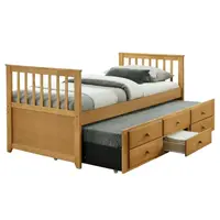 Postel s přistýlkou a úložným prostorem austin new 90x200 - dub