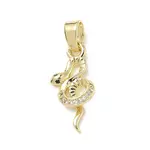 Brass Micro Pave Cubic Zirconia Pendants