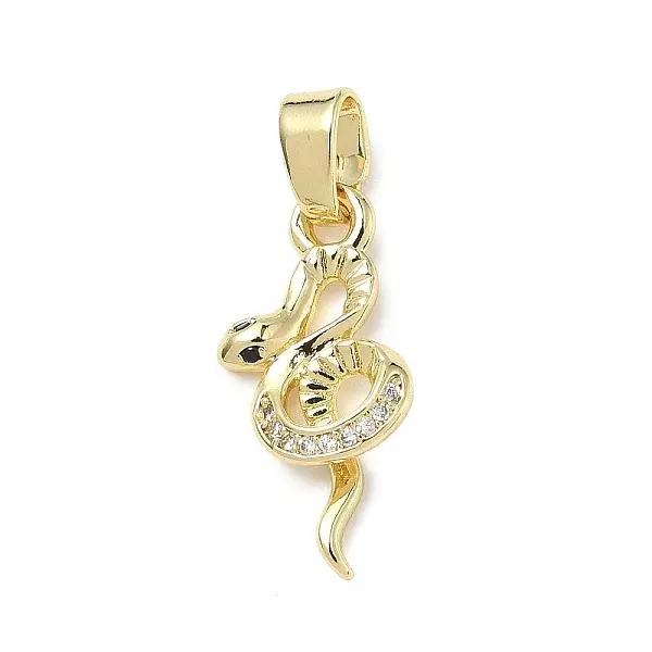 Brass Micro Pave Cubic Zirconia Pendants