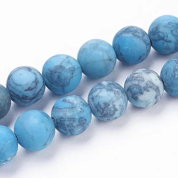 Dyed Natural Map Stone/Picasso Stone/Picasso Jasper Beads Strands