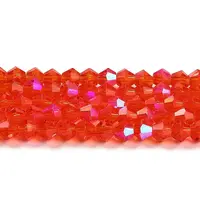 Transparent Electroplate Glass Beads Strands
