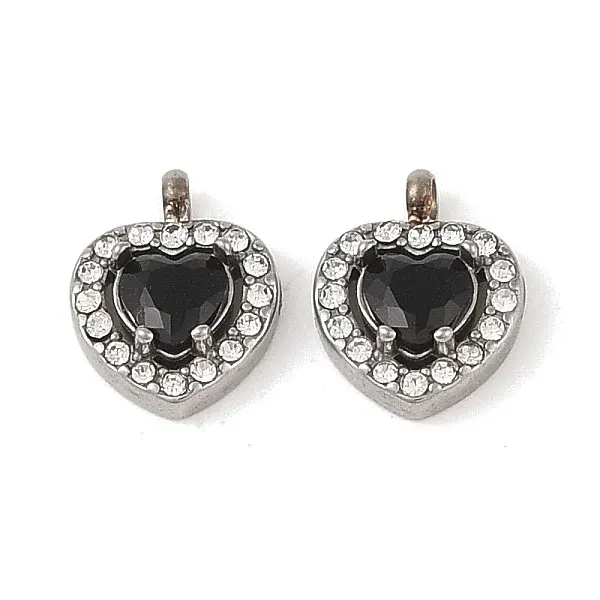 304 Stainless Steel Cubic Zirconia Pendants